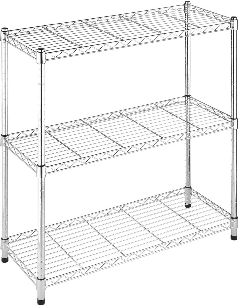 Whitmor Supreme 3-Tier Shelving Center Silver NoSize