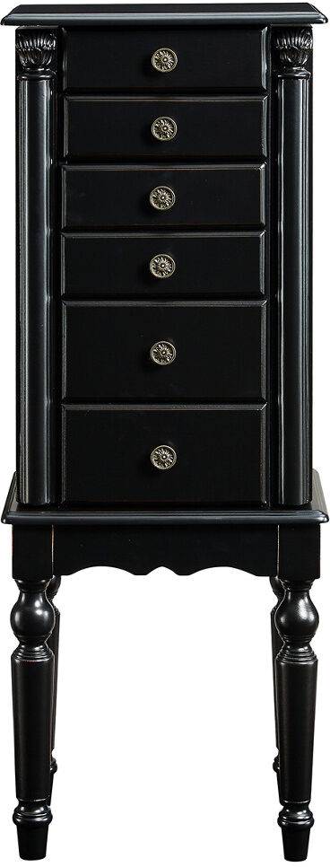 Powell Nastia 46in Black Jewelry Armoire NoColor NoSize