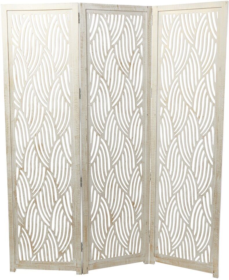 Peyton Lane 3-Panel Wooden Room Divider Screen White NoSize