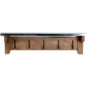 Alaterre Millwork 40in Hook Shelf - Wood/Zinc NoColor NoSize