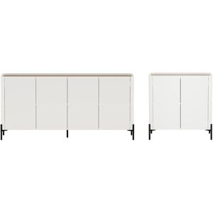 Manhattan Comfort 2pc Modern Abbey Accent Cabinet & 66.9in Sideboard Brown NoSize