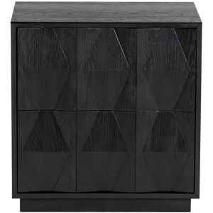 Safavieh Couture Riabelle Wood 2 Drawer Nightstand Black NoSize