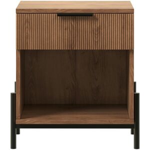 Walker Edison 24in Reeded Wood 1-Drawer Nightstand NoColor NoSize
