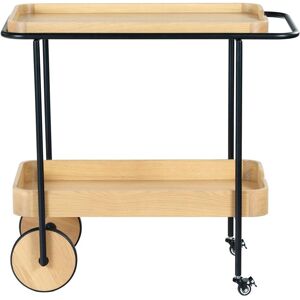 Safavieh Couture Malek Wood & Metal 2 Shelf Bar Cart Brown NoSize