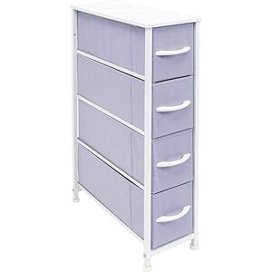 Sorbus Narrow Dresser Tower With 4 Drawers Purple NoSize