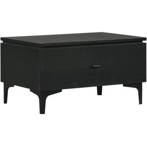 Armen Living Legend Glaze Ash Veneer 1 Drawer Nightstand Black NoSize