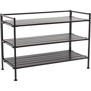 Seville Classics 3-Tier Stackable Metal Slat 12-Pair Shoe Rack for NoColor NoSize