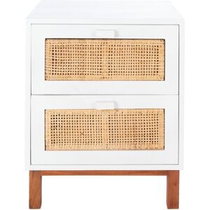 Safavieh Erica 2-Drawer Nightstand White NoSize
