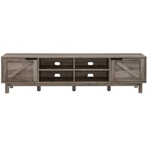 Walker Edison Rustic Barndoor Open-Storage TV Stand For TVs Up To 80in Grey NoSize