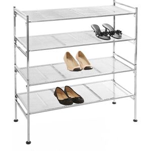 Seville Classics 4-Tier Metal Mesh Shoe Rack NoColor NoSize