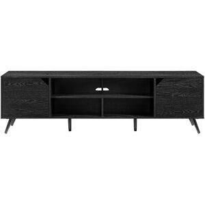 Walker Edison Contemporary 2-Door Minimalist TV Stand For TVs Up To 80in Black NoSize