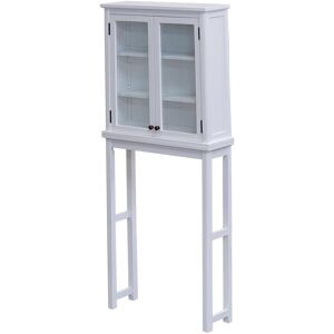 Alaterre Dorset Bath Over The Toilet Space Saver Storage With Glass Doors Upper Cabinet NoColor NoSize