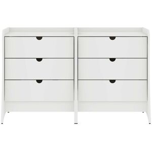 Manhattan Comfort Coney Mid-Century Modern 3-Drawer Dresser White NoSize