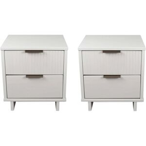 Manhattan Comfort Granville Modern Solid Wood Nightstand White ns