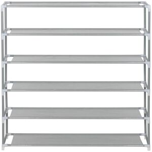 J&V Textiles Modern Space Saving Shoe Rack Gray NoSize