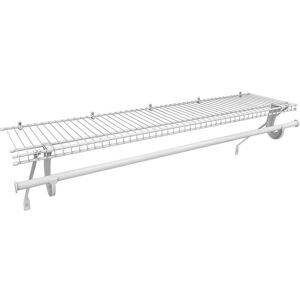 ClosetMaid Superslide White Wire Storage Shelf Kit With Closet Rod White NoSize