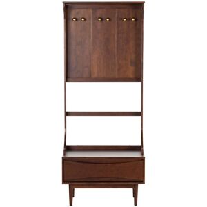 Safavieh Couture Pitta Wood 1-Drawer Hall Tree NoColor ns