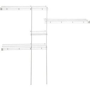ClosetMaid Superslide Fixed Mount 60-96 Inch Wire Closet Organizer White NoSize