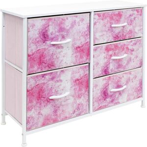 Sorbus Dresser With 5 Drawers Pink NoSize
