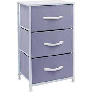 Sorbus Nightstand With 3 Drawers Purple NoSize