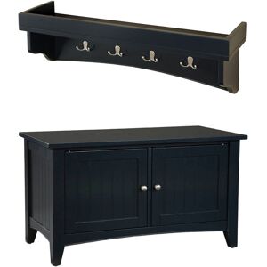 Alaterre Shaker Cottage Tray Shelf Coat Hook with Cabinet Bench Set NoColor NoSize