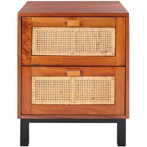 Safavieh Erica 2-Drawer Nightstand Natural NoSize