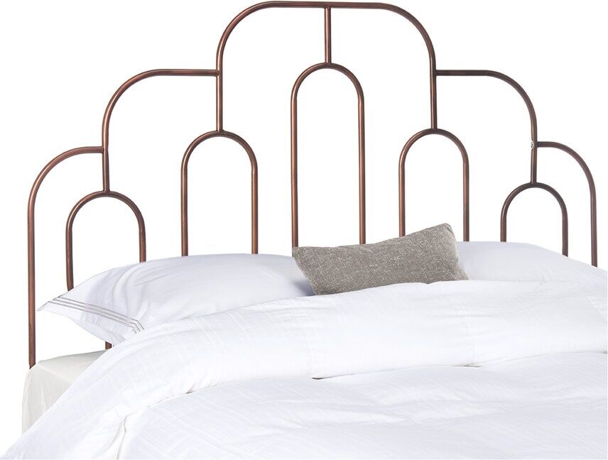 Safavieh Paloma Metal Retro Headboard Metallic Queen