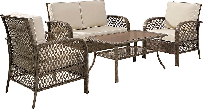 Crosley Tribeca 4pc Outdoor Wicker Set NoColor NoSize