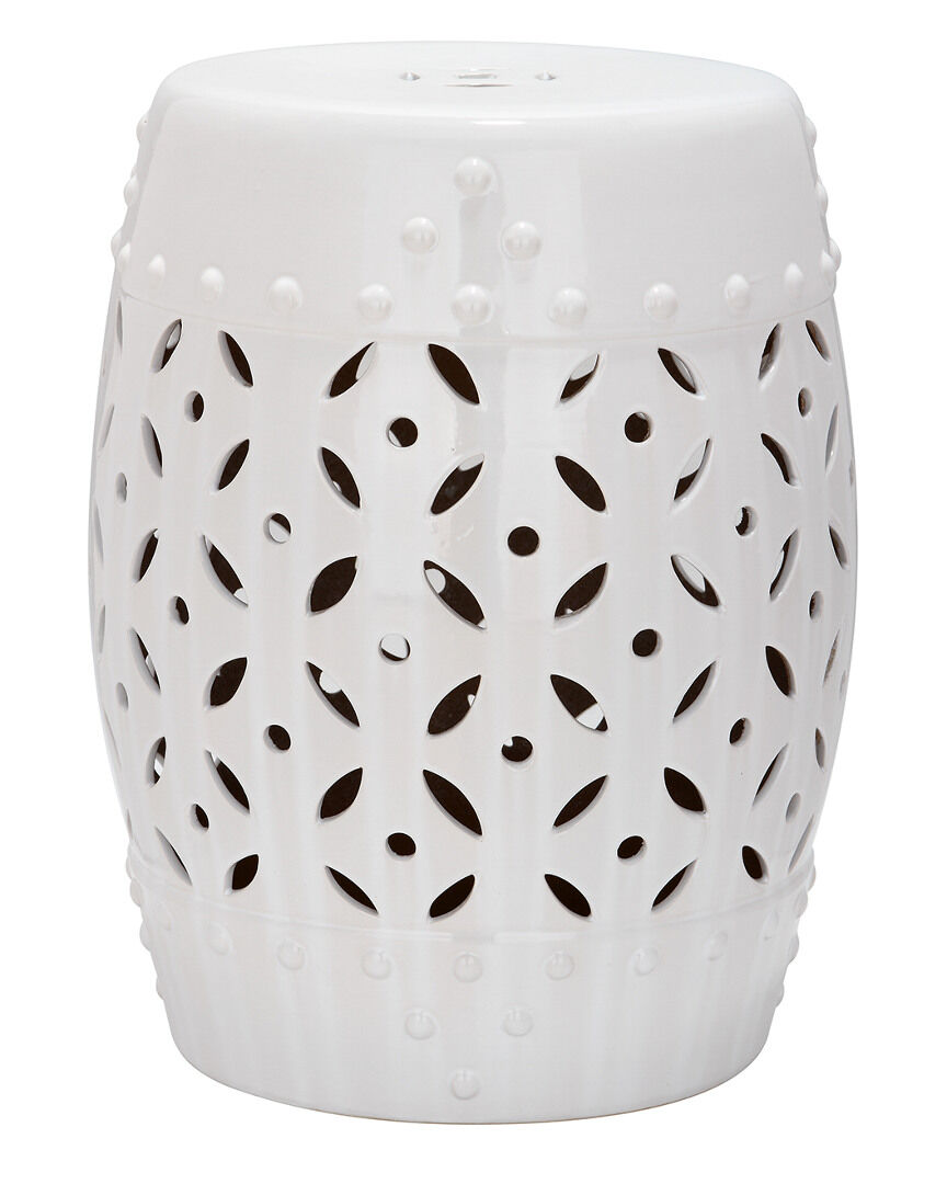 Safavieh White Lattice Coin Garden Stool NoColor NoSize