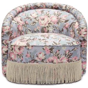 TOV Furniture Pamela Spring Floral Print Tasseled Lounge Chair NoColor NoSize