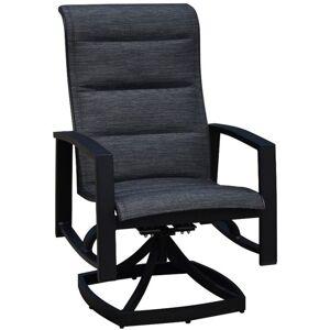 Courtyard Casual Santorini Black 2 Sling Swivel Dining Chairs Black NoSize