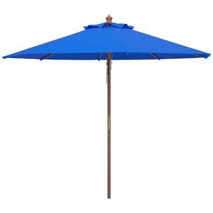 Safavieh Bethany 9Ft Wooden Umbrella Blue NoSize