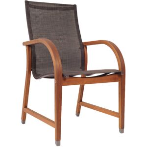 Amazonia Outdoor Patio 4pc Outdoor Patio Brown Wood Armchairs NoColor NoSize