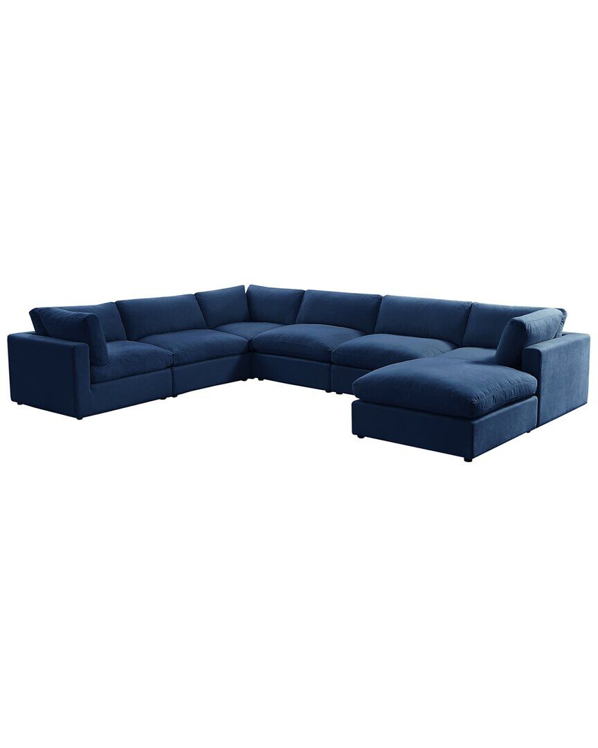 Shabby Chic Yasmin Modular U-Sofa Chaise Sectional Navy NoSize