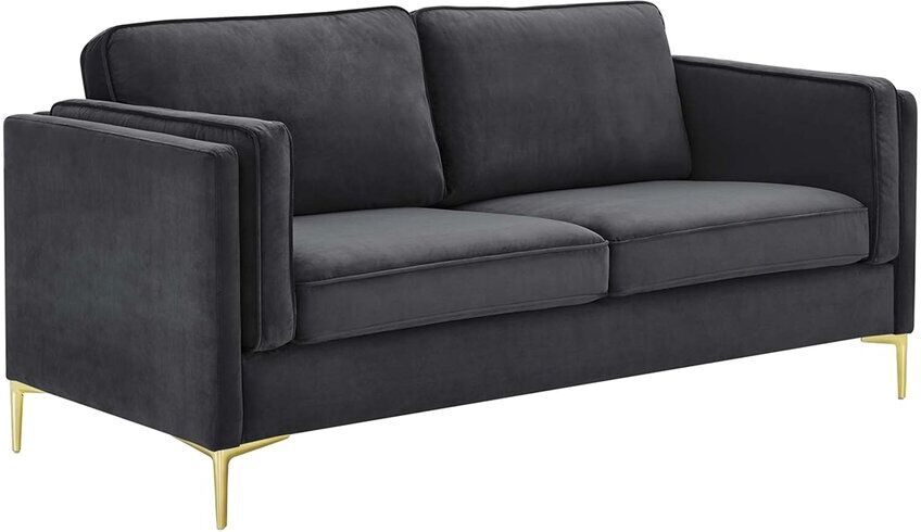 Modway Kaiya Performance Velvet Sofa Grey NoSize