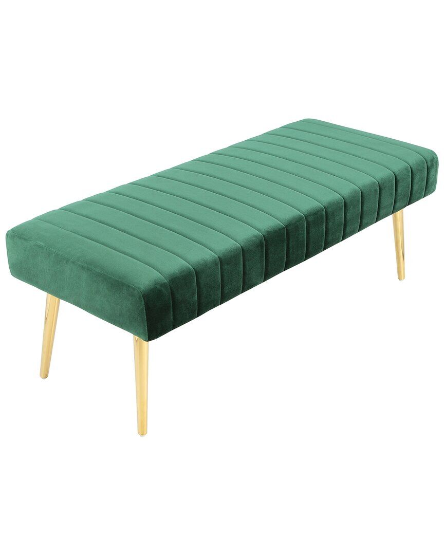 Pangea Home Gold Hilda Bench Green NoSize