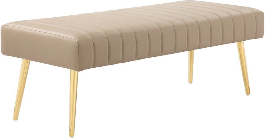 Pangea Home Gold Hilda Bench Beige NoSize