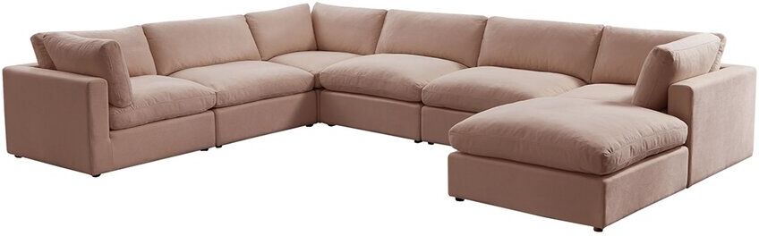 Shabby Chic Yasmin Modular U-Sofa Chaise Sectional Pink NoSize