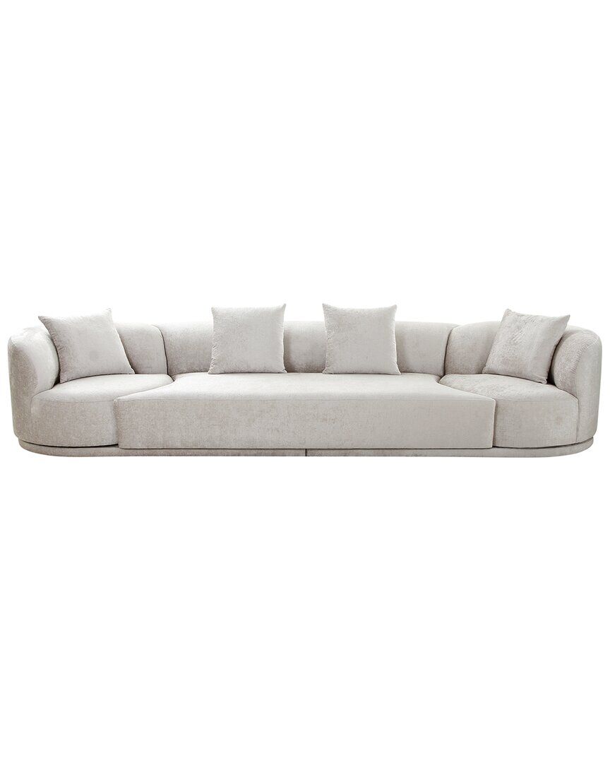 Pasargad Home Cielo Fabric Living Room 4pc Sofa Set Grey NoSize