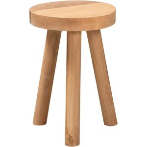 Baxton Studio Terah Mid-Century Modern Teak Ottoman Footstool NoColor NoSize