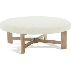 Safavieh Couture Vinny Faux Shearling Ottoman White NoSize