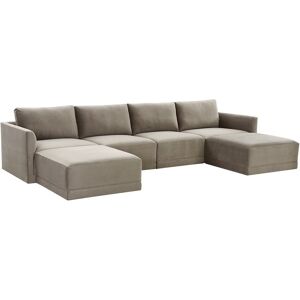 TOV Furniture Willow Modular U-Sectional Brown NoSize