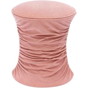 TOV Furniture Bounce Ruched Velvet Adjustable Ottoman Pink ns