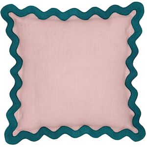 TOV Furniture Scalloped Edge Linen Throw Pillow Blue ns