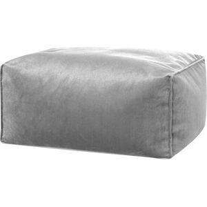 Gouchee Home Roll Velvet Pouf Silver NoSize