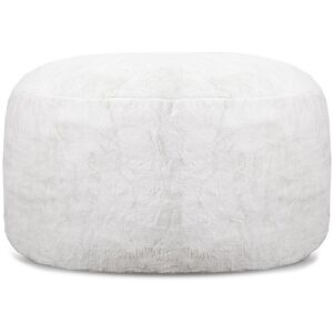 Gouchee Home Simcoe 4Ft. Faux Rabbit Fur Foam Bean Bag Chair White NoSize