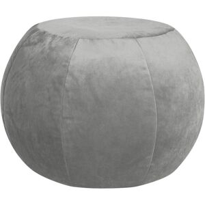 Gouchee Home Plump Silver Velvet Pouf Silver NoSize