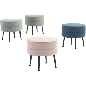 Manhattan Comfort Bailey Mid-Century Modern Woven Polyester Blend Upholstered Ottoman NoColor NoSize