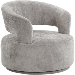 Pasargad Home Noho Collection Swivel Barrel Chair Silver NoSize