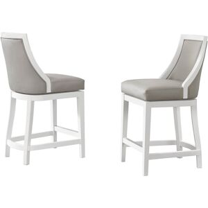 Alaterre Ellie Set of 2 Counter Height Stools White NoSize